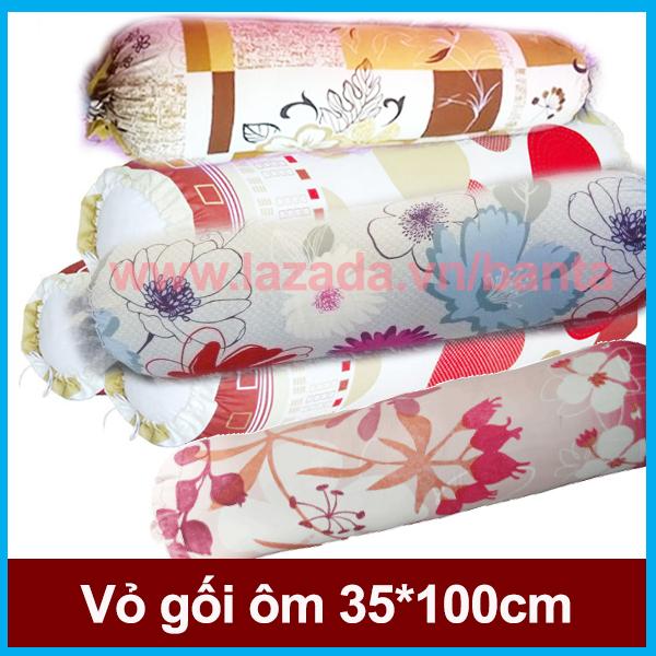 Vỏ gối ôm 35*100 cotton nhiều màu đẹp mắt (giao màu ngẫu nhiên)