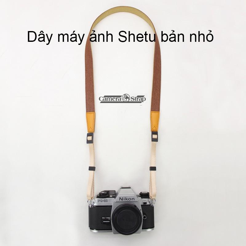 Dây máy ảnh Shetu bản nhỏ 2cm kiểu dáng và màu sắc thời trang cho máy film và máy ảnh microless