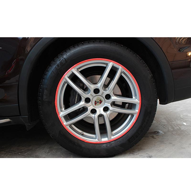 Bộ chỉ Decal phản quang dùng cho mâm xe Oto và Moto DIY16(Đỏ đô)