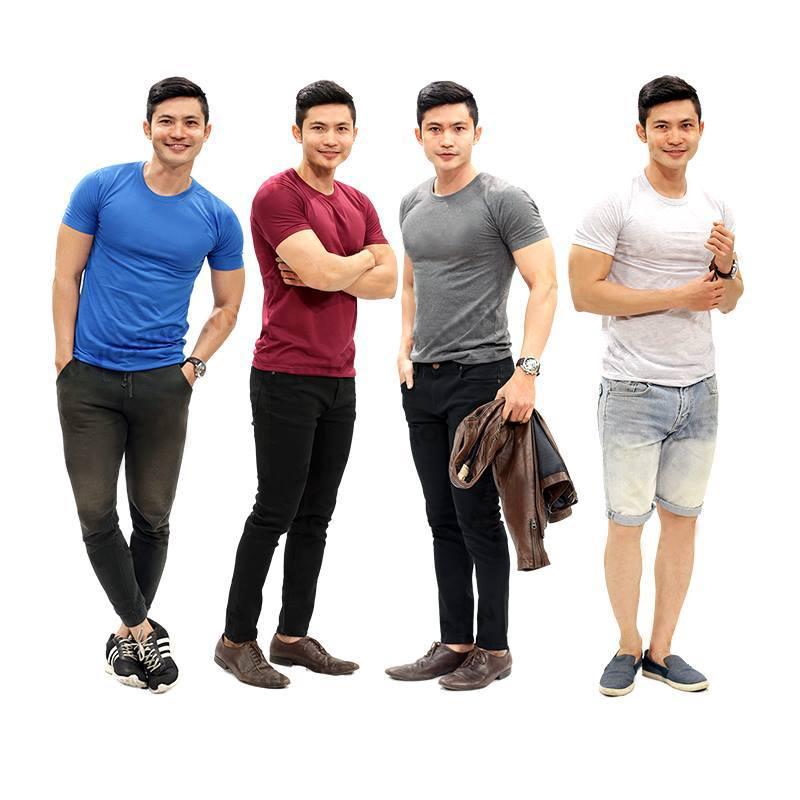 Bộ 4 áo thun nam body cổ tròn vải dày mịn, thoáng mát phong cách hàn quốc ( xanh, trắng, xám, đỏ đô )