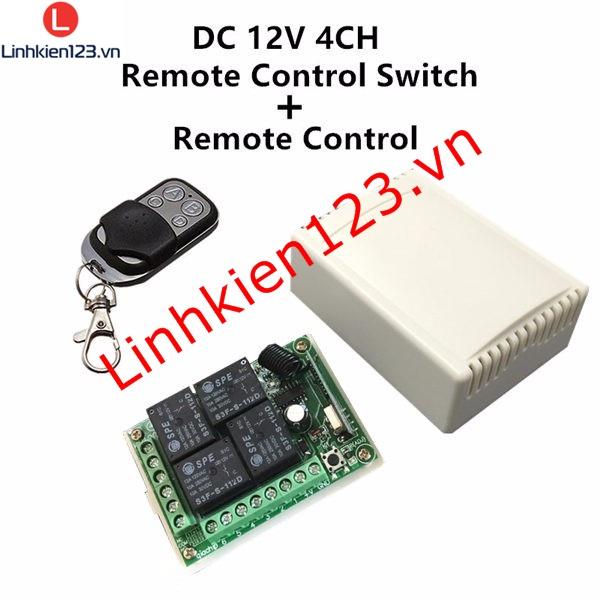 Bộ điều khiển từ xa 4 kênh nguồn 12v