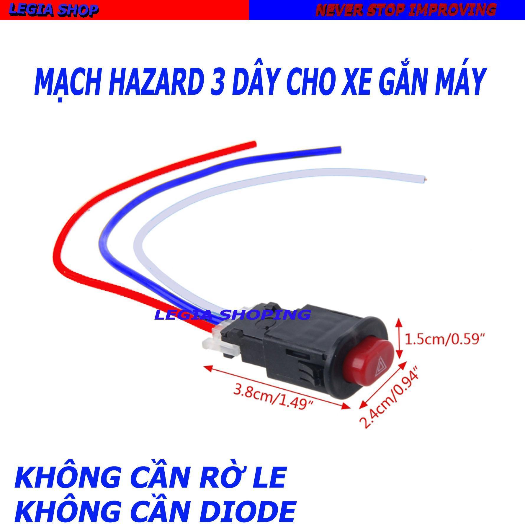 CÔNG TẮC ƯU TIÊN HAZARD LOẠI 3 DÂY - KHÔNG CẦN RỜ LE