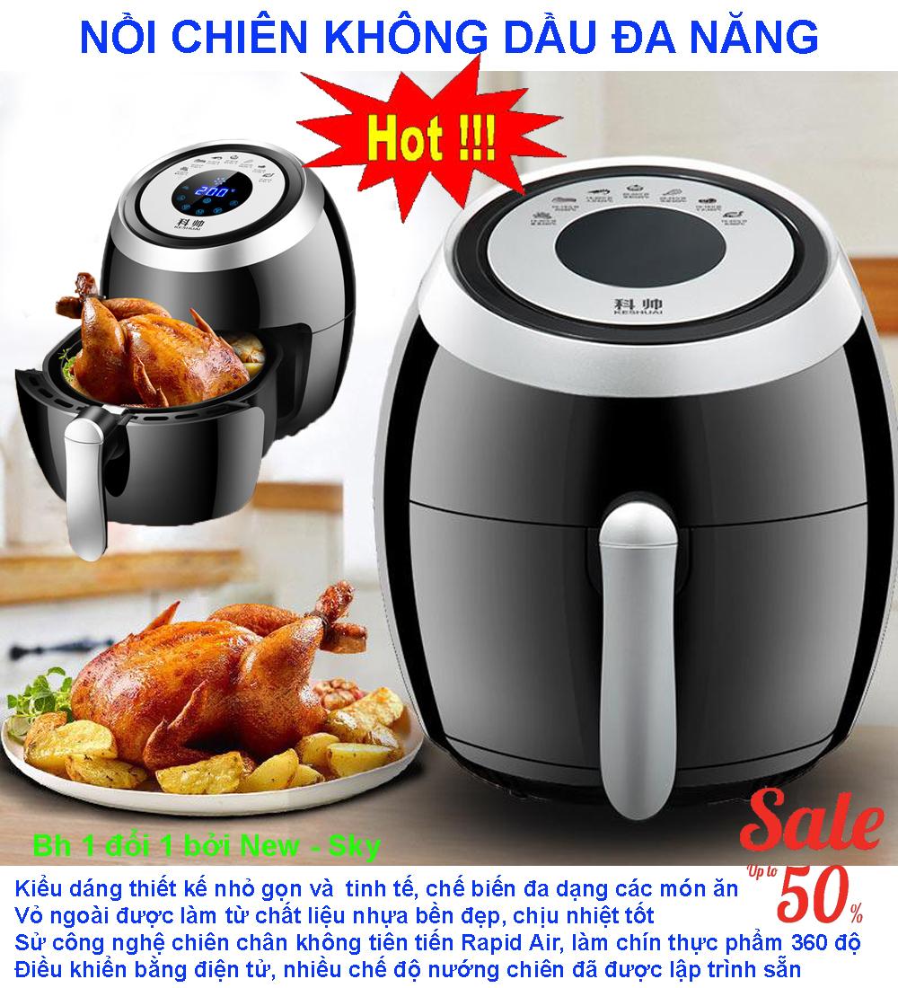 Bi Quyet Nau An Ngon Don Gian CHỌN MUA NGAY Nồi Chiên Không Dầu Đa Năng NSK-012, Hàng Nhập Khẩu Cao Cấp,  Giá Rẻ  Chiên Ngon, An Toàn Sức Khoẻ‎ - Bh Uy tín 1 Đổi 1