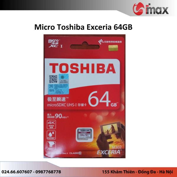 Thẻ nhớ Micro SDXC Toshiba Exceria 64GB (90Mb/s)