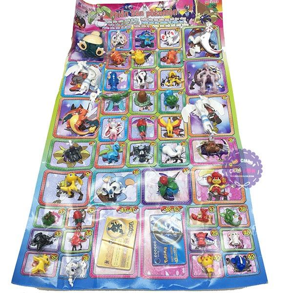 Vỉ đồ chơi mô hình Pokemon bằng nhựa 42 con nhiều size - ĐỒ CHƠI CHỢ LỚN