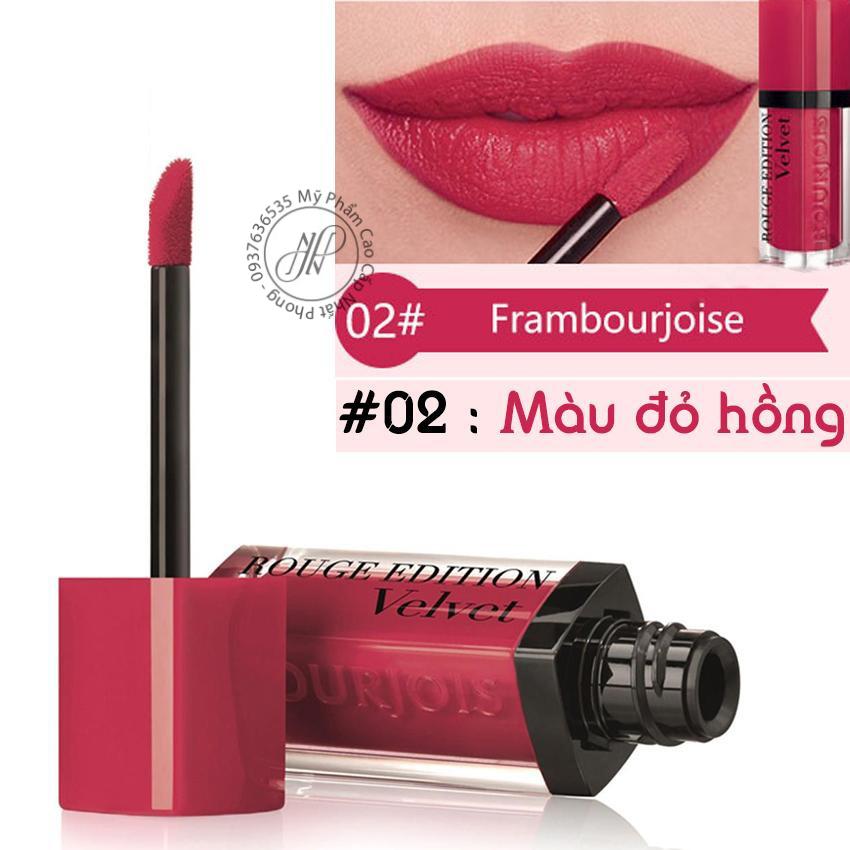 Son kem lì bj edition velvet 7.7ml màu 02 - màu đỏ hồng- pháp