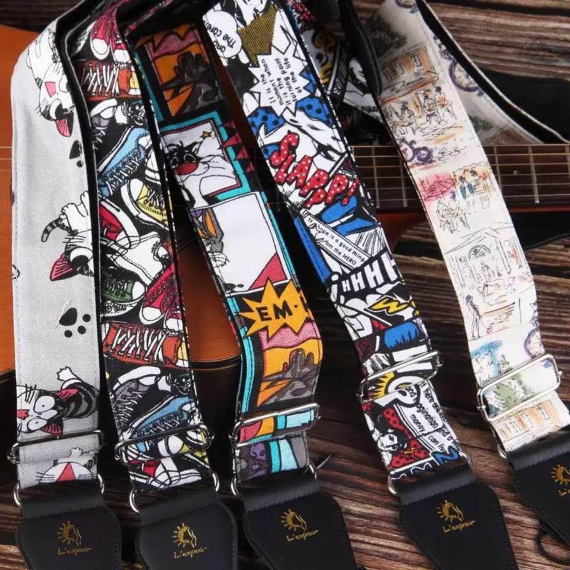 Dây đeo đàn guitar hình dễ thương tặng kèm đinh chốt