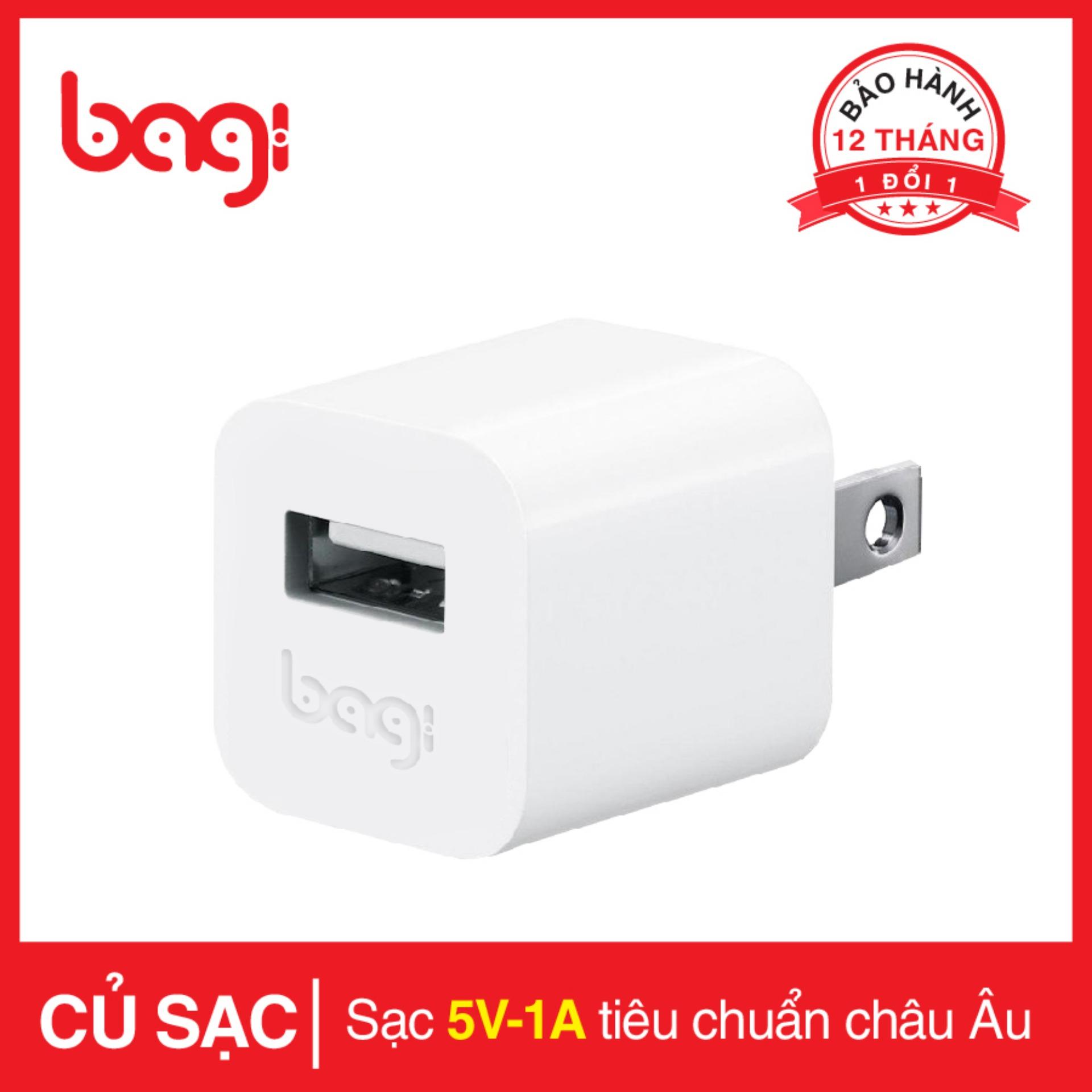 Củ sạc 5V- 1A  Bagi cho Iphone chuẩn châu Âu CE- I51