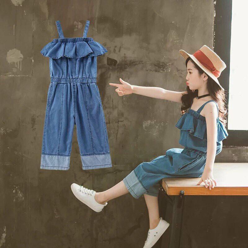 Nơi bán BỘ JUMSUIT BÉ GÁI CHẤT JEAN MỀM MÁT HÀNG NHẬP Y HÌNH