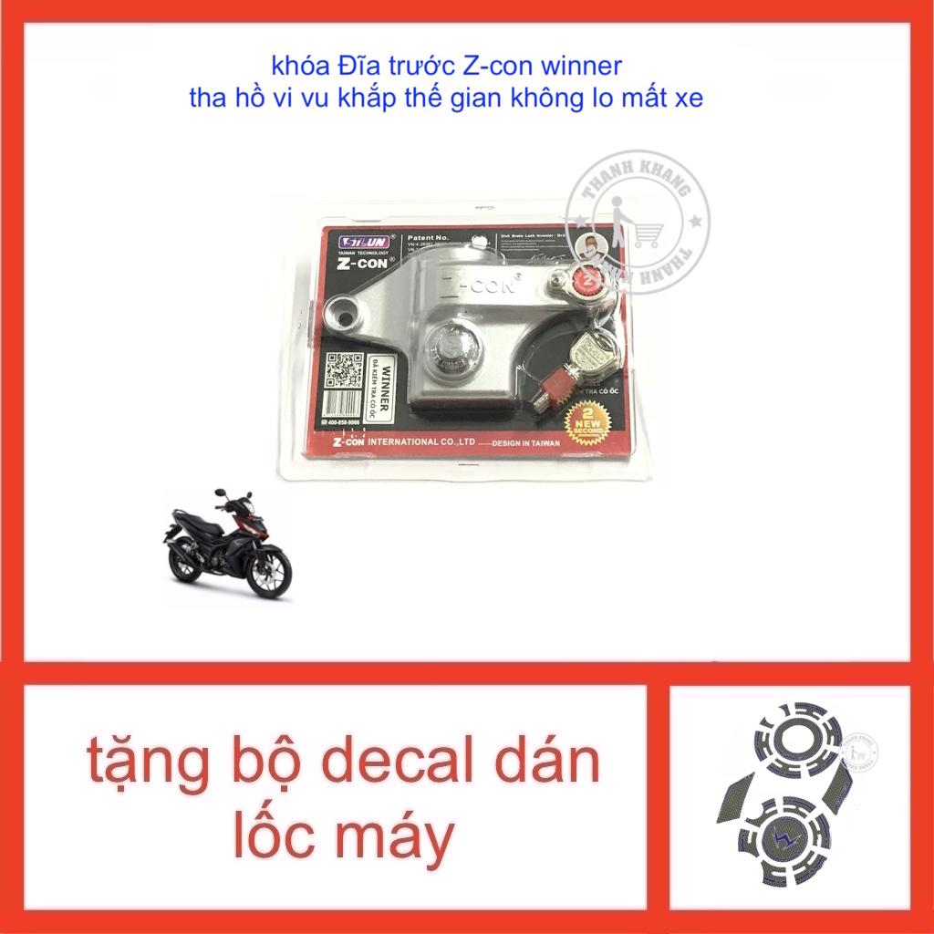 Khóa đĩa trước chống trộm z-con winner tặng decal dán lốc máy 006000964 006000975