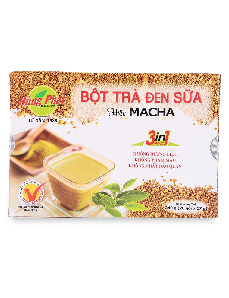 Bột trà đen sữa hiệu macha 3 in 1 hùng phát - hộp 20 gói x 17g sản phẩm chất lượng an toàn khi sử dụng giá cả hợp lý