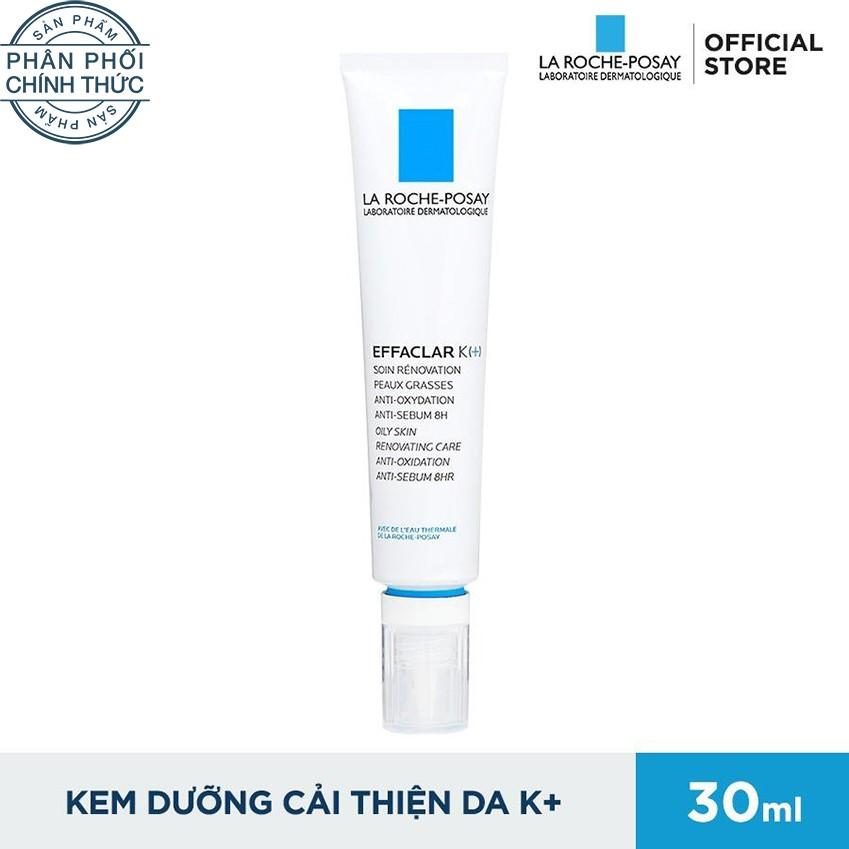 Kem dưỡng giúp cải thiện bề mặt da, giảm mụn đầu đen, và giảm bóng nhờn La Roche-Posay Effaclar K+ 30ml