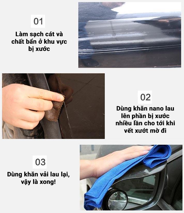 Khăn nano tẩy vết xước và đánh bóng xe