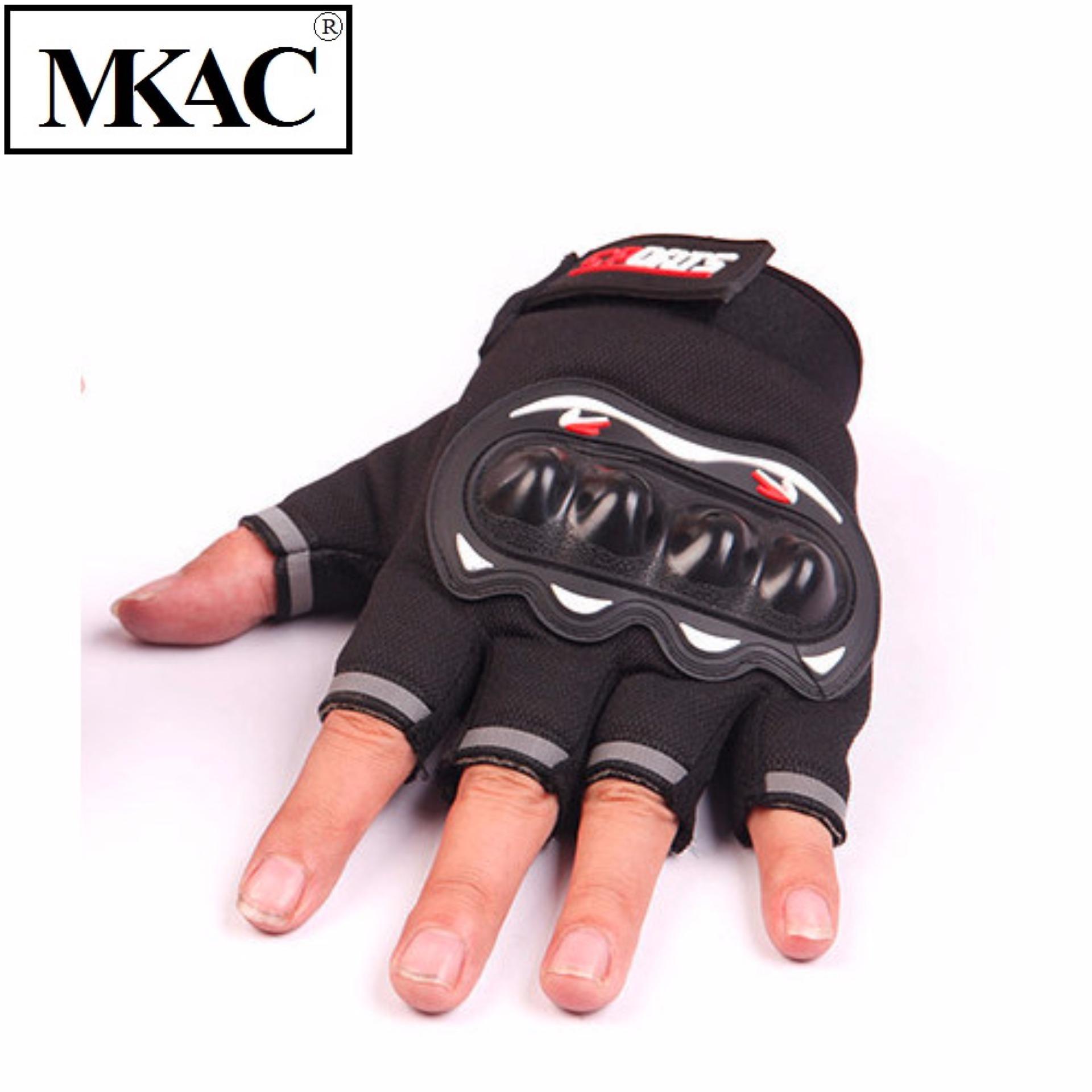 [HCM]Găng tay/bao tay hở ngón đi phượt có gù bảo hộ - MKAC