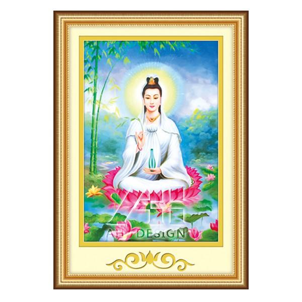 Tranh thêu phật bà Quan Thế Âm Bồ Tát 3D Ailuo AL53400