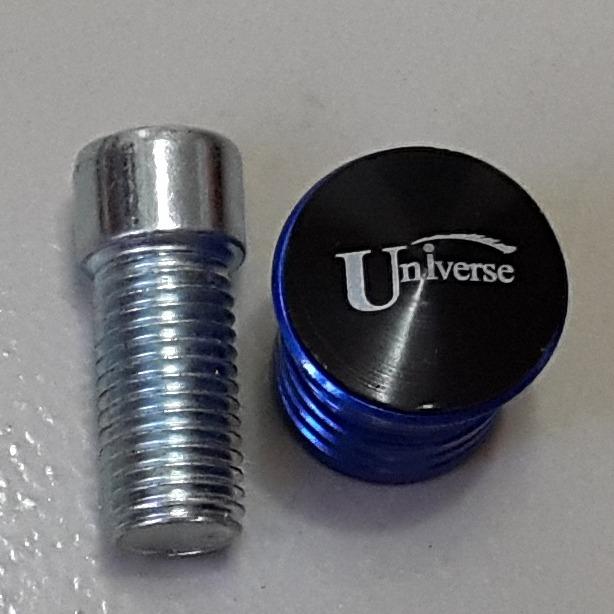 Ốc chân gương, ốc chân kính chiếu hậu - Màu xanh - Tặng cặp ốc ren thuận và ren ngược 10mm