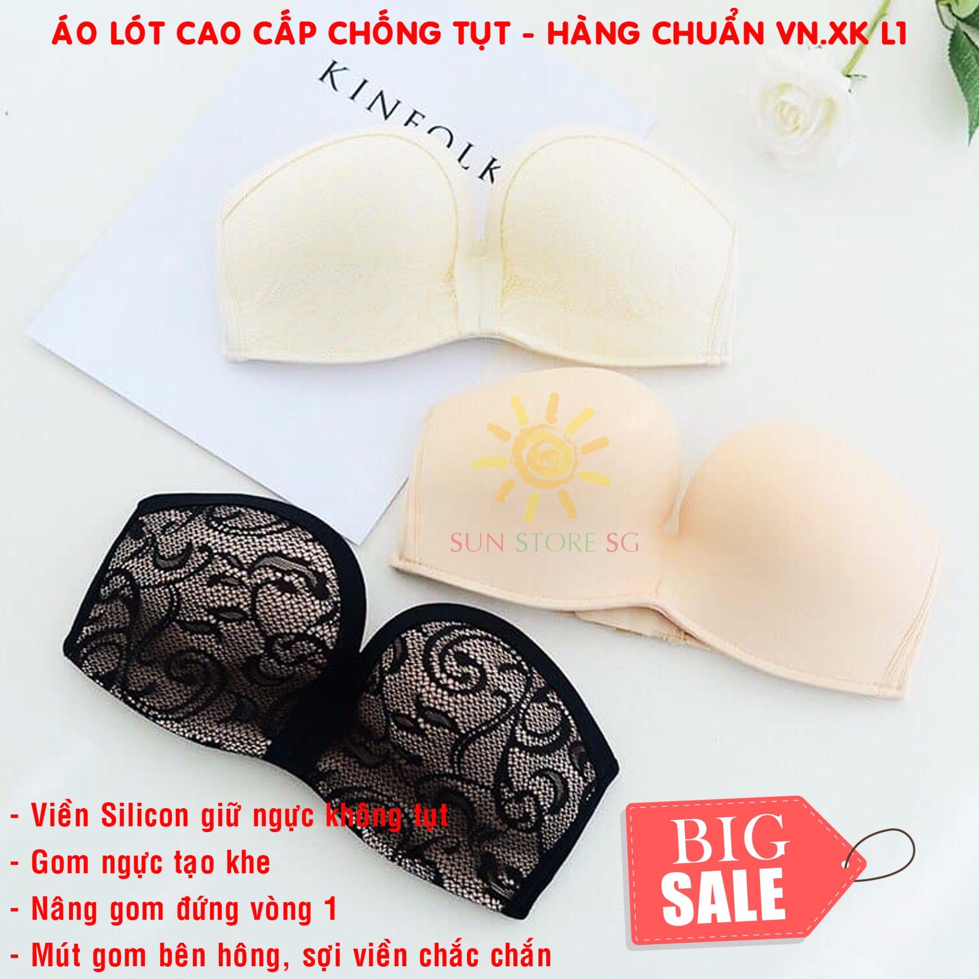 [HCM]Ao Nguc Khong Gong Mẫu 311  Áo Ngực Chống Tụt  Nâng Đỡ Vòng 1 -  Viền Silicon Mềm Mại Nâng Đỡ Gom Ngực Tạo Khe Khó Cưỡng Giúp Bạn Trở Nên Cuốn Hút Hơn Với Một Nửa Thế Giới Còn Lại