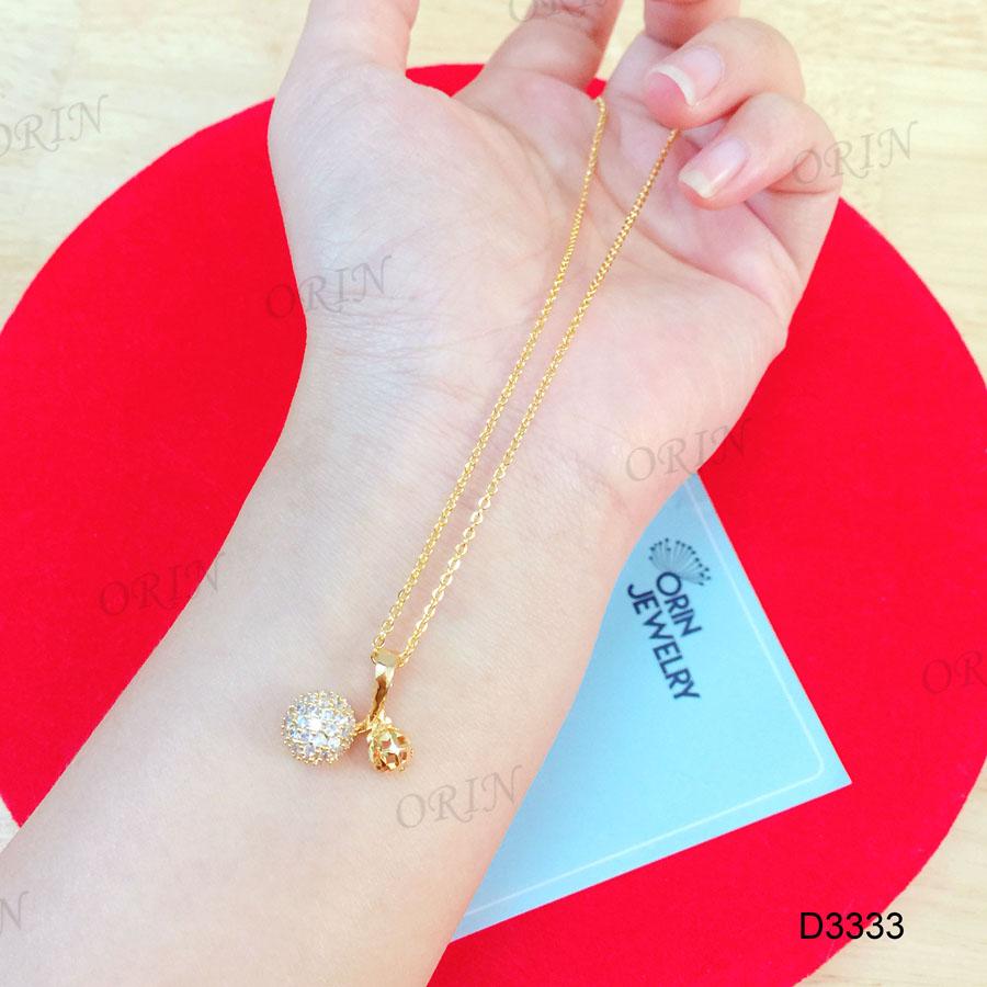 Dây chuyền mạ vàng mặt trái cherry đính đá cao cấp Orin D3333 - Long Tien