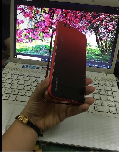Ốp lưng hít nam châm viền mầu hiệu Shengo cho iPhone 6Plus tặng kính cường lực