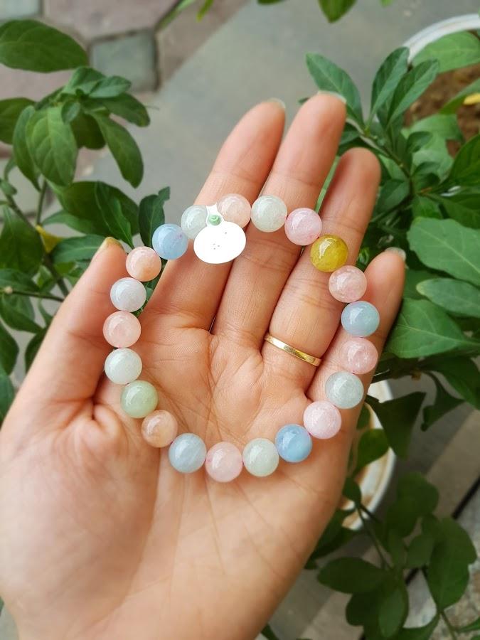 Vòng Tay đá Beryl đa sắc cho tất cả các mệnh 8LY