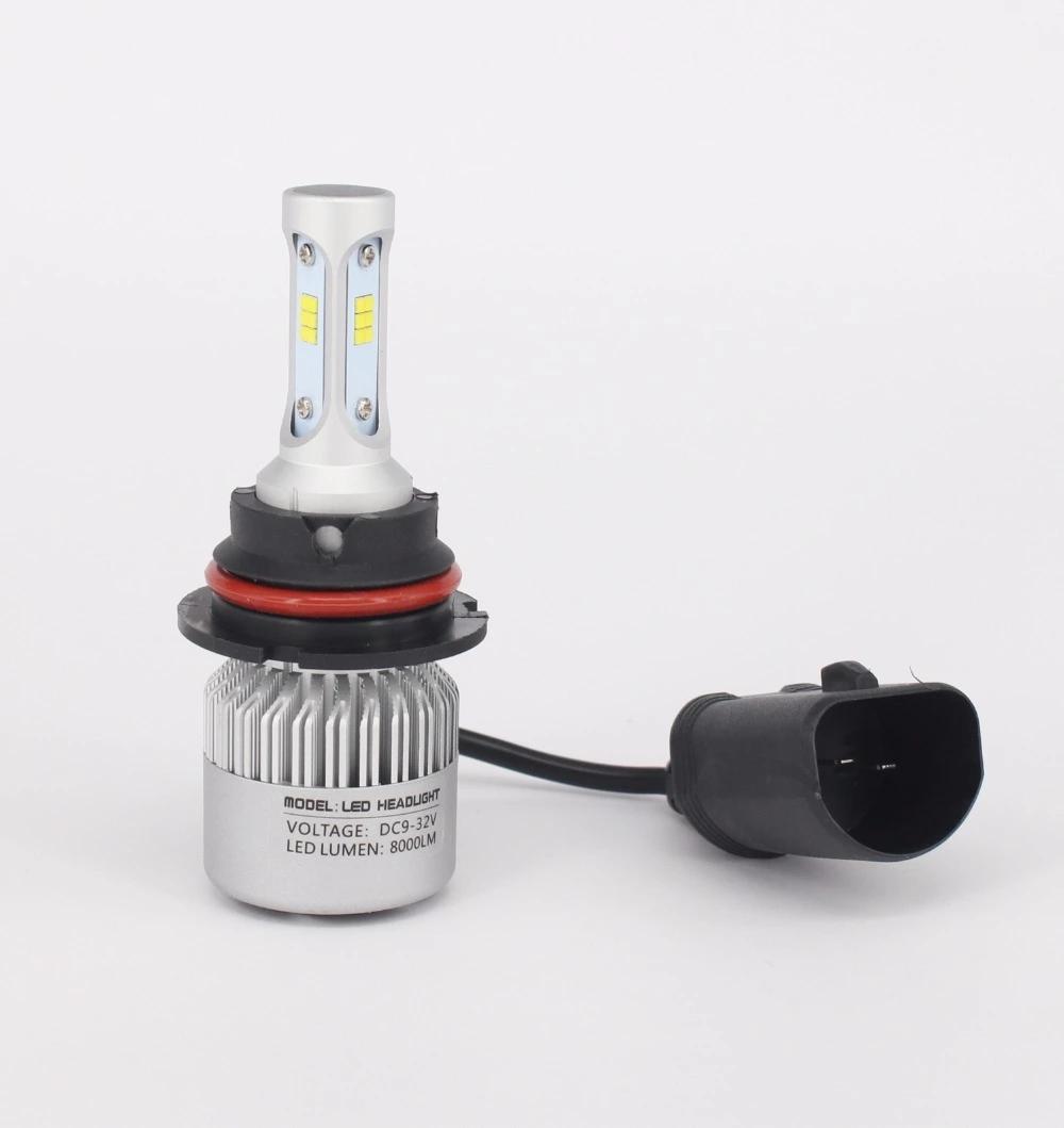 bộ 2 đèn led Oto S2 CSP siêu sáng chân 9007 - 9004  4300k 3 mặt Led ( sáng vàng ) 1 cặp