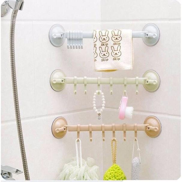 Combo 3 thanh treo 6 móc hút chân không siêu chắc