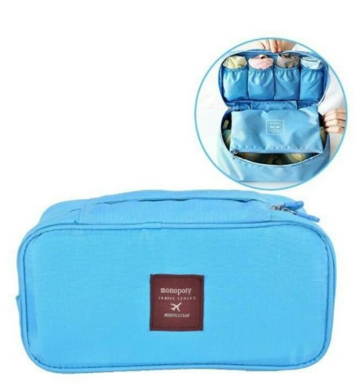 Túi đựng đồ lót du lịch chống thấm đa năng có quai (màu xanh Blue)