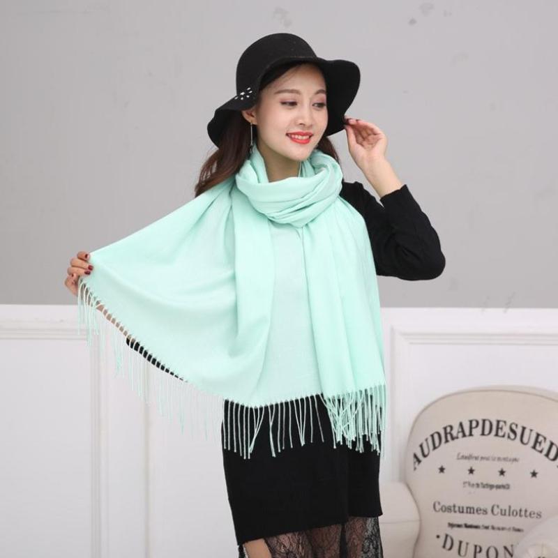 Khăn quàng cổ nữ Cashmere thời trang cho nữ mẫu mới nhất | Khăn len choàng cổ giữ ấm mùa đông chất len dệt mịn phong cách Hàn Quốc