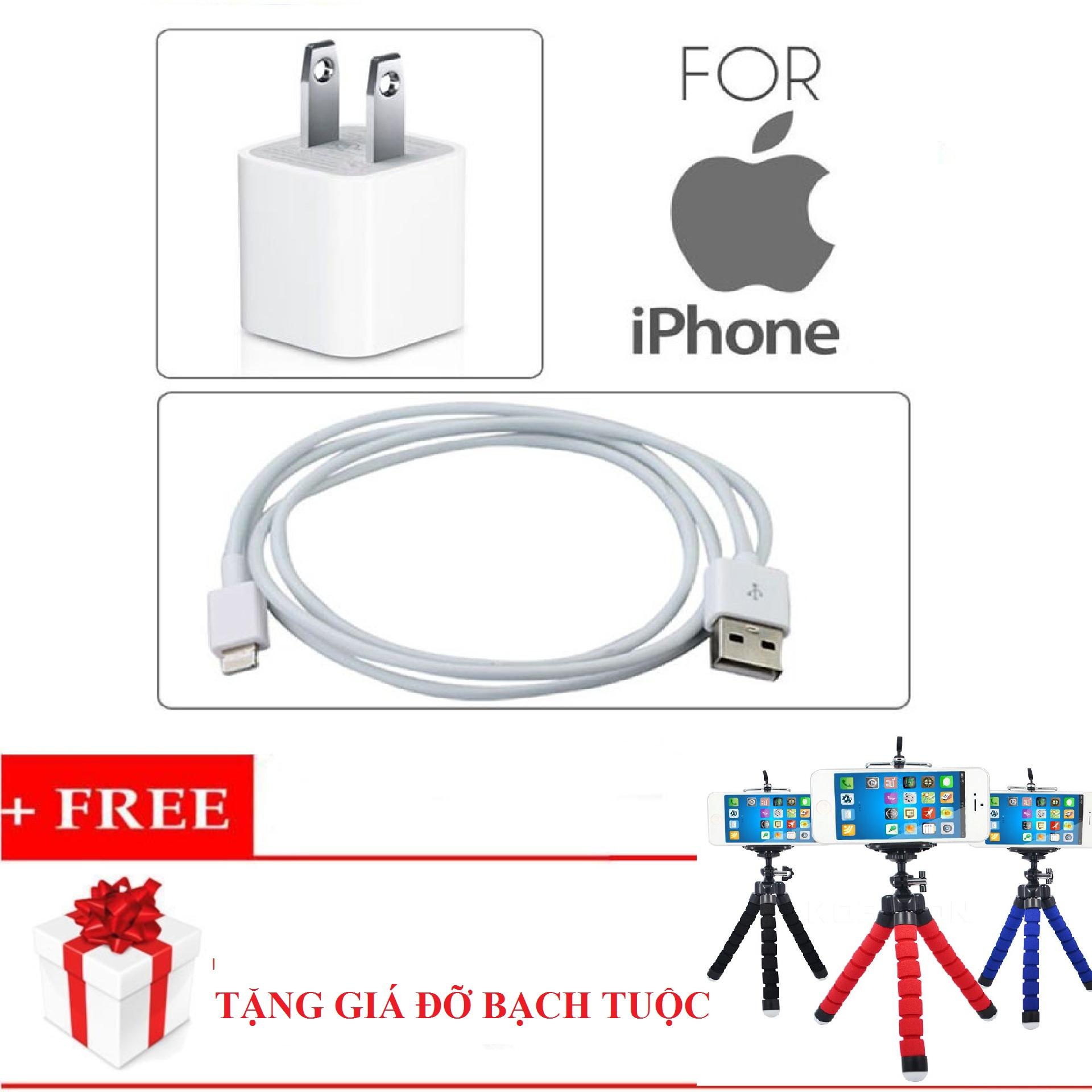 Bộ sạc iphone 7Plus hàng chuẩn + Tặng giá đỡ điện thoại