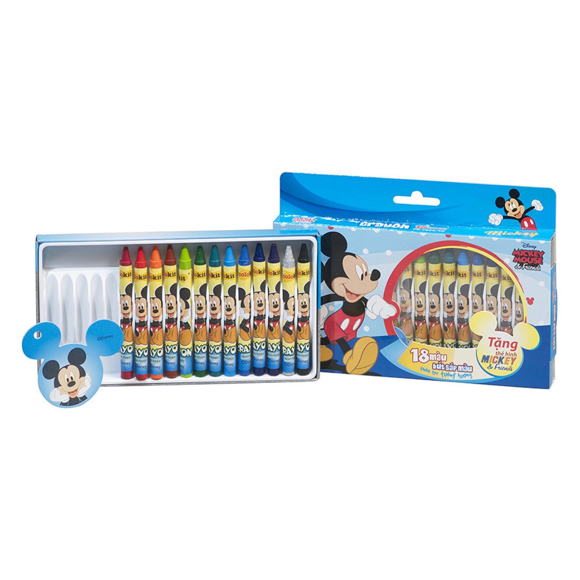 Hộp bút sáp màu thiên long cr-c028 mickey