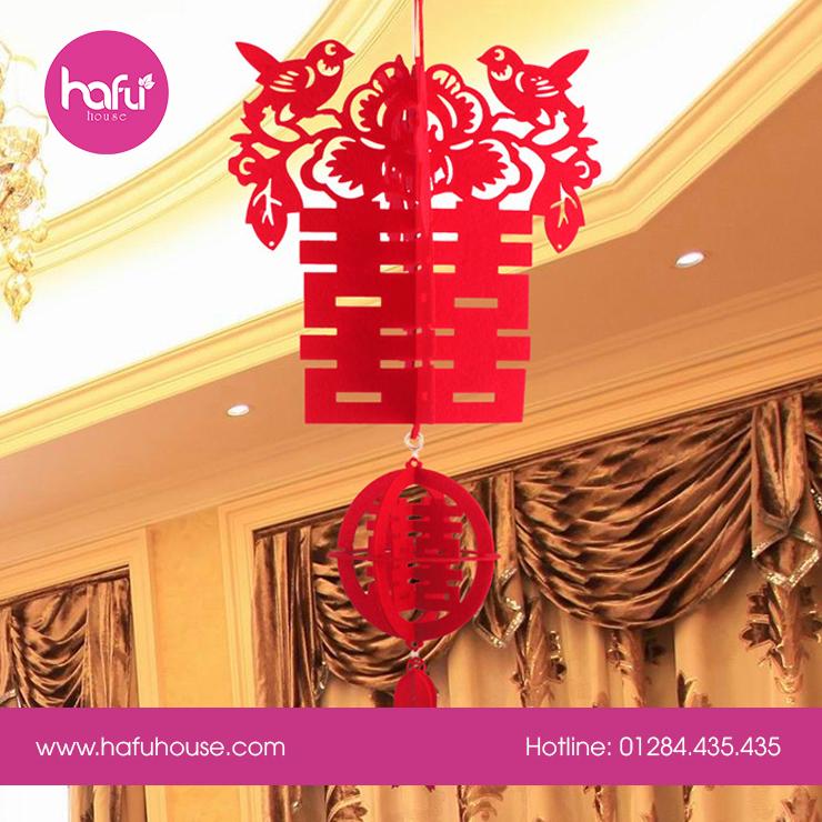 Quả cầu chữ hỷ & đôi uyên ương hafu house