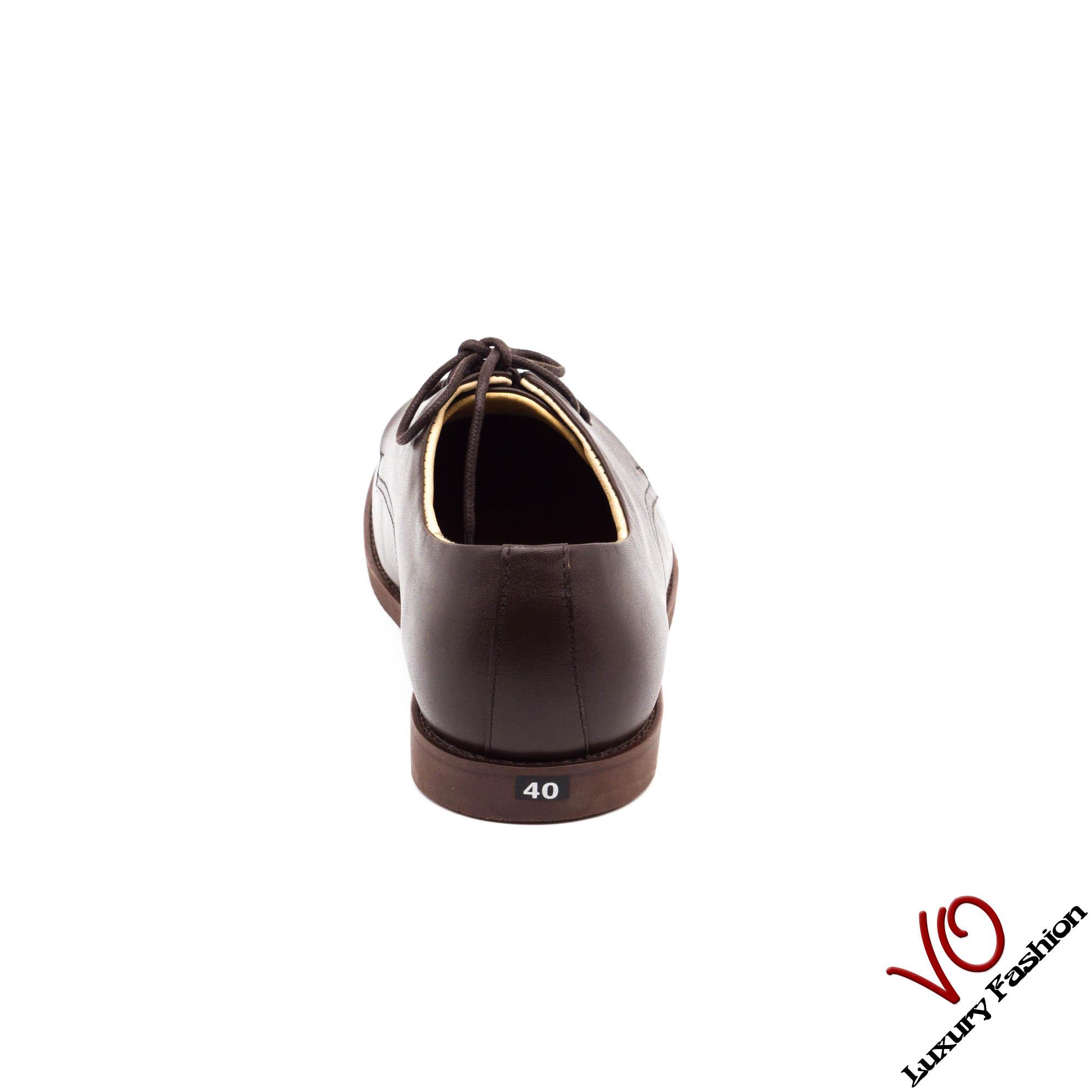 Giày mọi da bò thật cột dây phong cách VO Shoes AB937