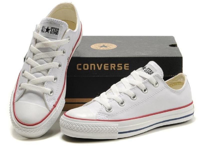Giầy Converse VNXK Classic Trắng sọc đỏ thấp cổ nam nữ