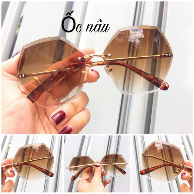 [HCM]kính lục giác hình ốc sang chảnh chống tia UV giá cực sốc màu trà