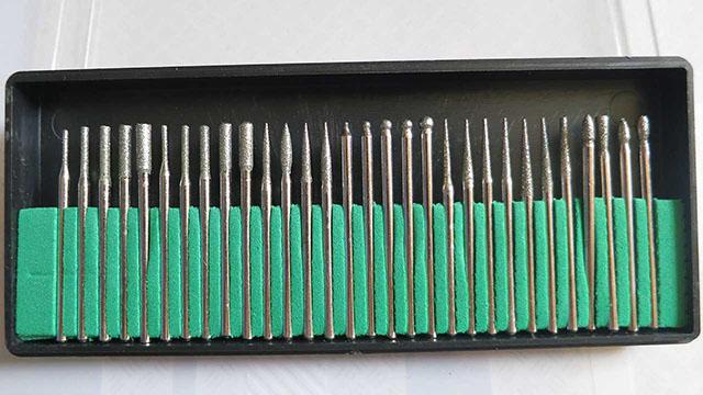 Bộ 30 đầu điêu khắc chạm trổ 3ly dùng cho khoan đa năng mini cầm tay (như Dremel, ACZ, motor 775,...) - mũi mài kim cương