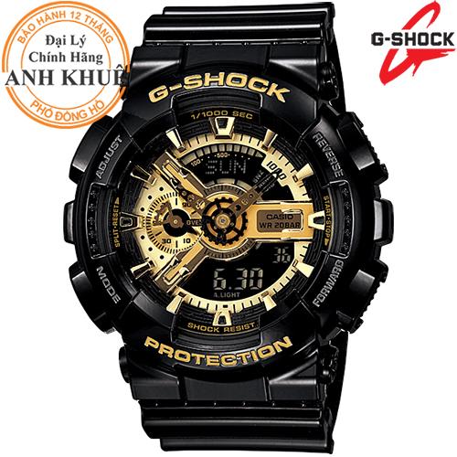 Đồng hồ nam dây nhựa G-SHOCK chính hãng Casio Anh Khuê GA-110GB-1ADR