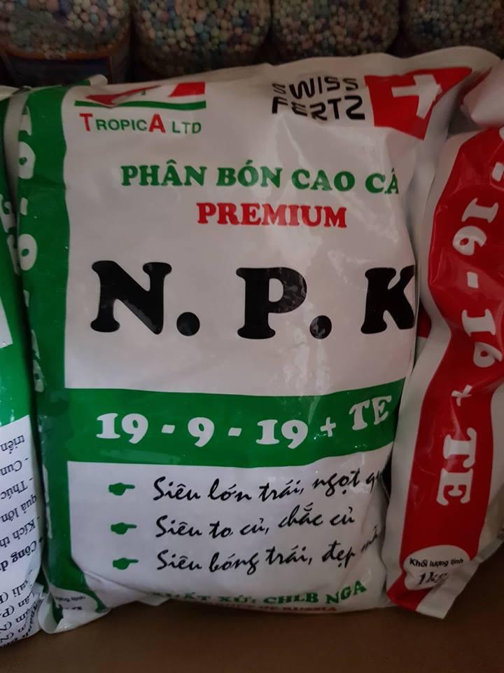 Phân bón cao cấp npk 19 – 9 – 19 + te