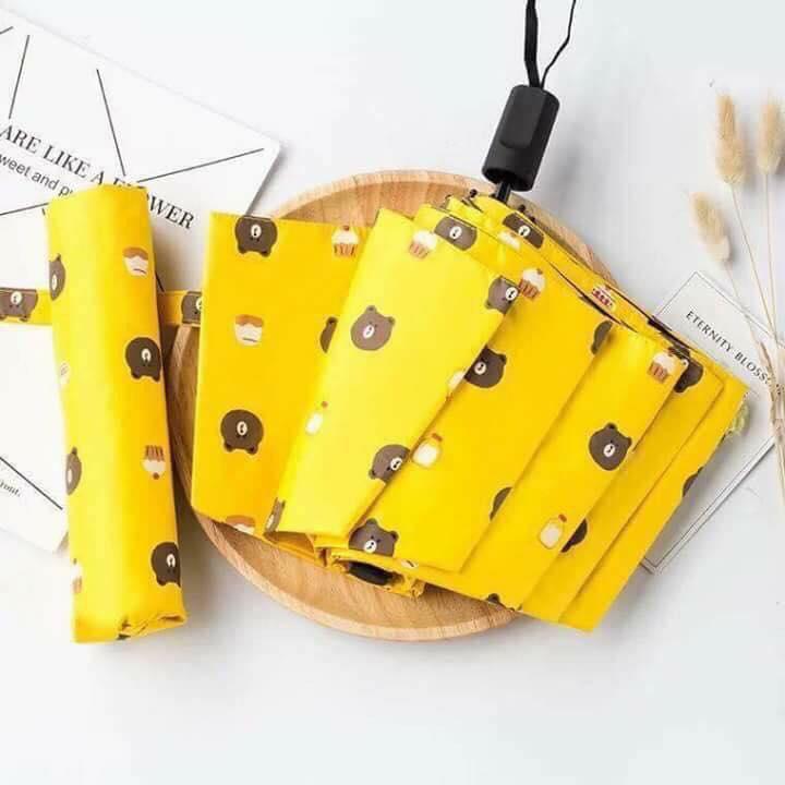 Ô Dù gấp gọn hình gấu Brown dễ thương