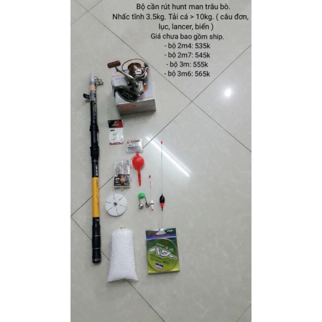 combo cần máy siêu khoẻ cần hunts man cao cấp dài 3m ( thế giới đồ câu ) - Thanh lý hàng tồn - đại hạ giá big sale cực hot