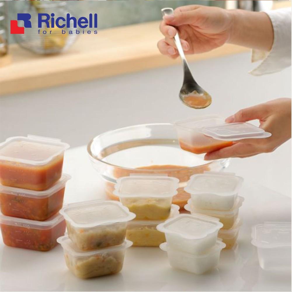 Bộ 8 hộp chia thức ăn 100ml richell rc98107 v1297