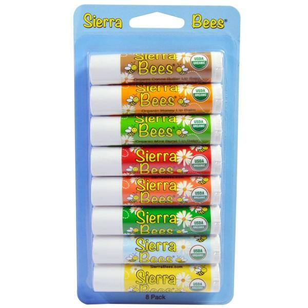 Vỉ son dưỡng môi hữu cơ 8 thỏi Sierra Bees