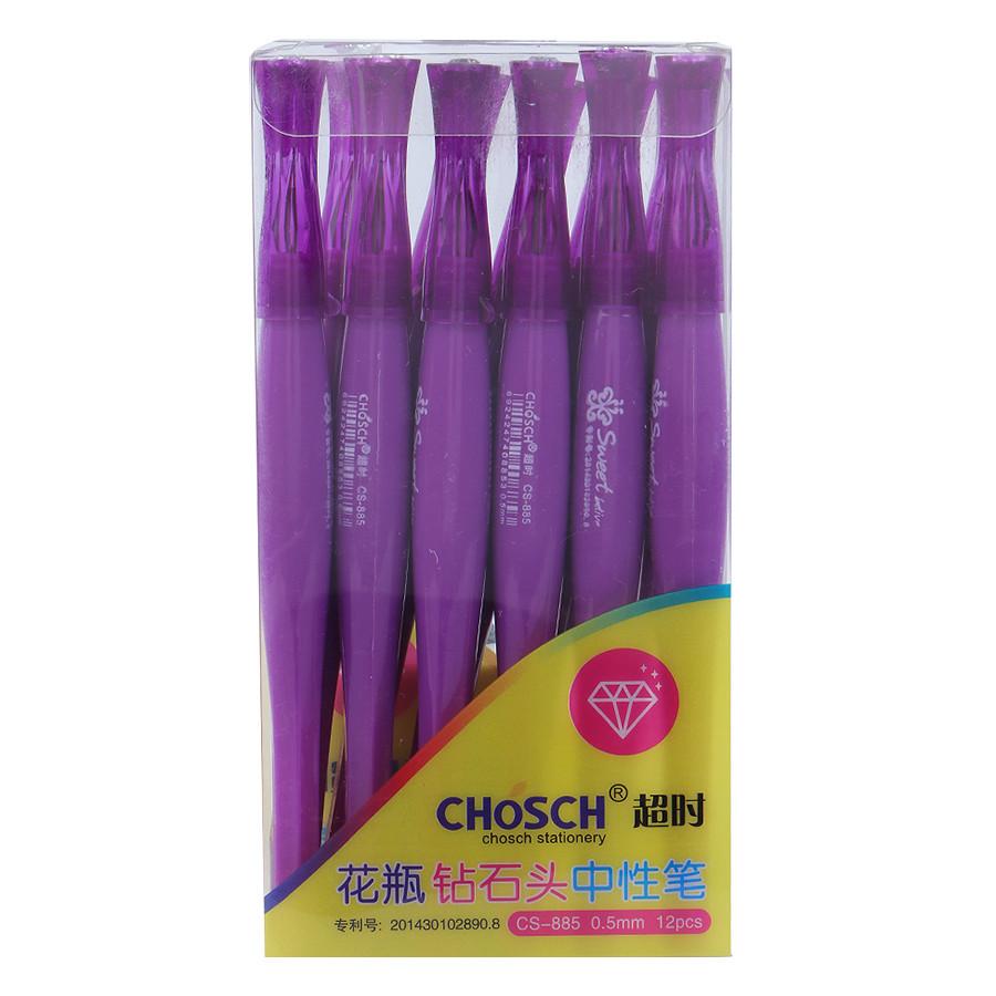 Mua Hộp 12 Cây Viết Kim Cương 885 - Tím
