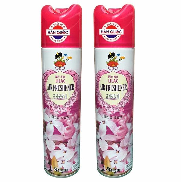 Bộ 2 chai xịt thơm phòng hàn quốc sandokkaebi hương lilac 370ml ks318