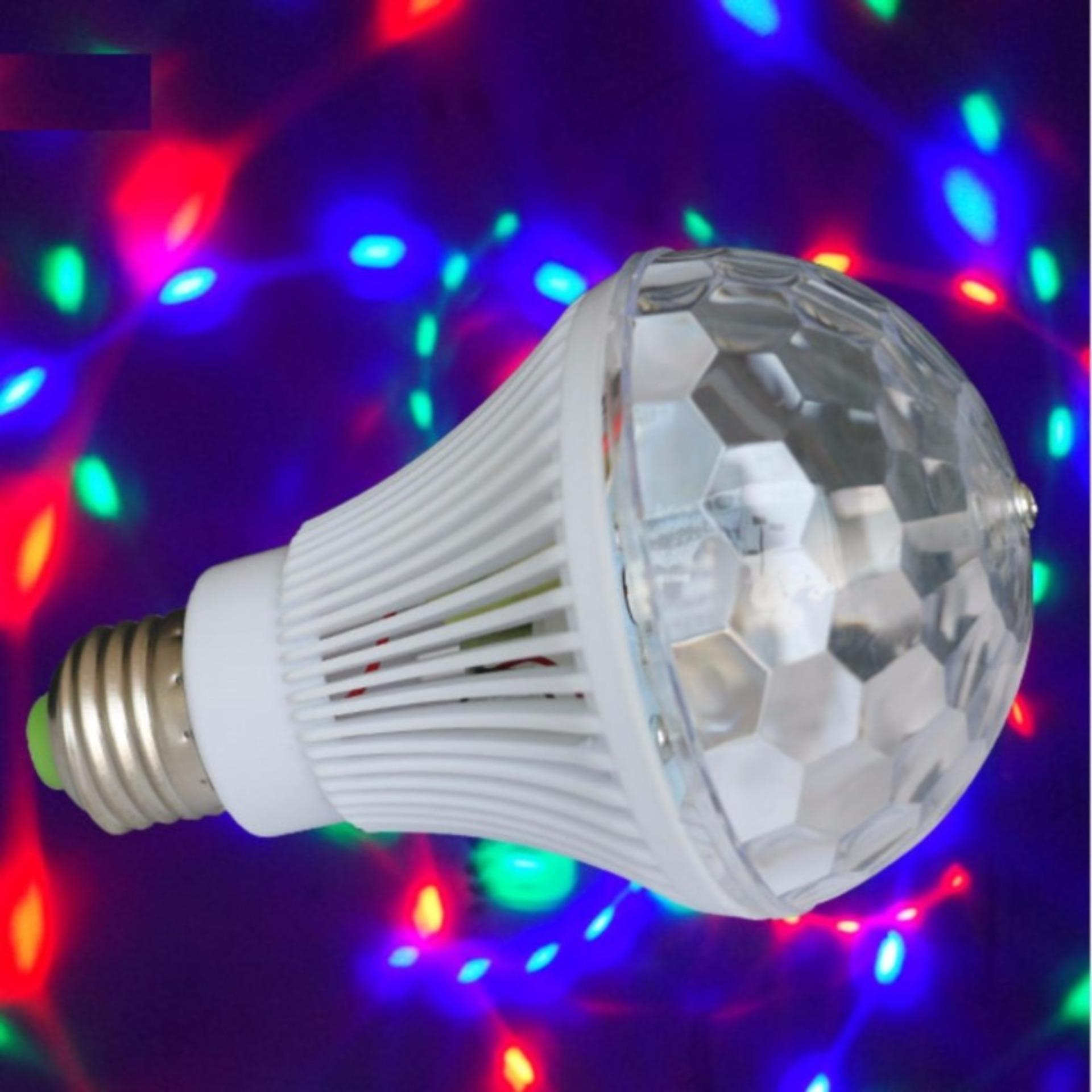 Bóng đèn led xoay 7 màu e27