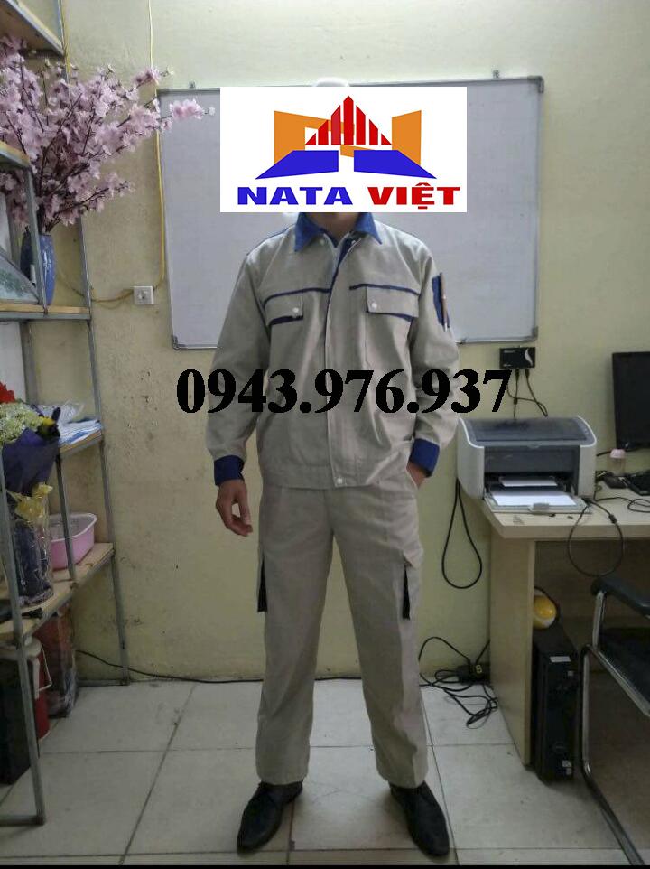 quần áo bảo hộ phối xanh size 5