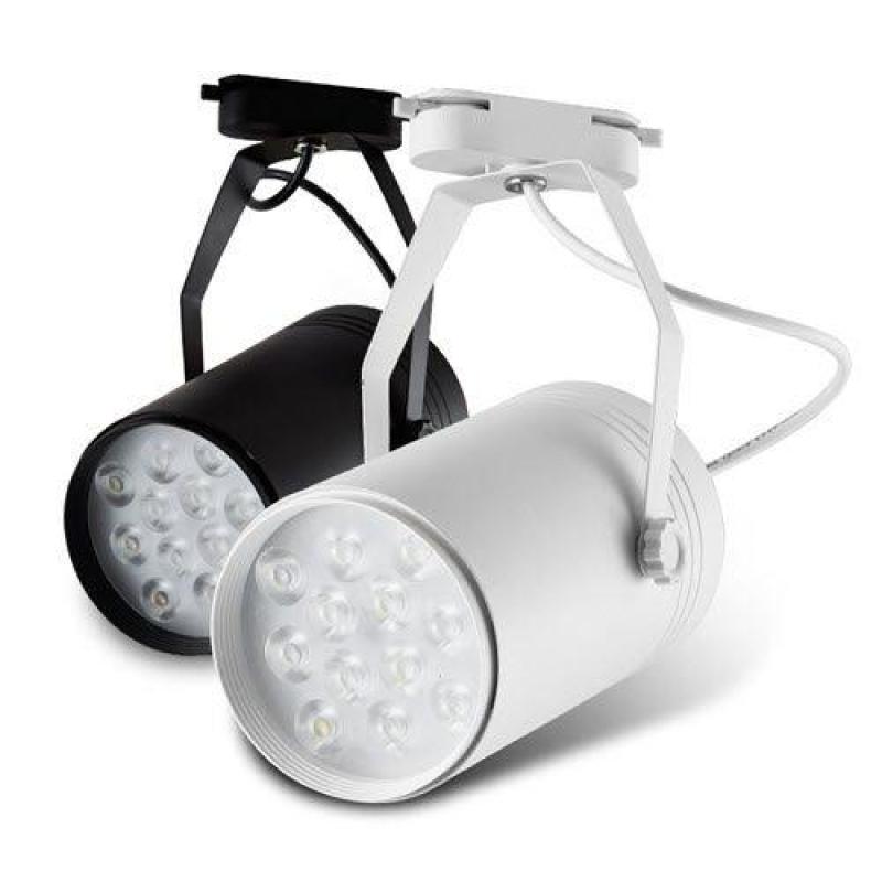 Đèn led rọi ray 12w mắt ếch vỏ đen - Ánh sáng trung tính - BH 2 năm