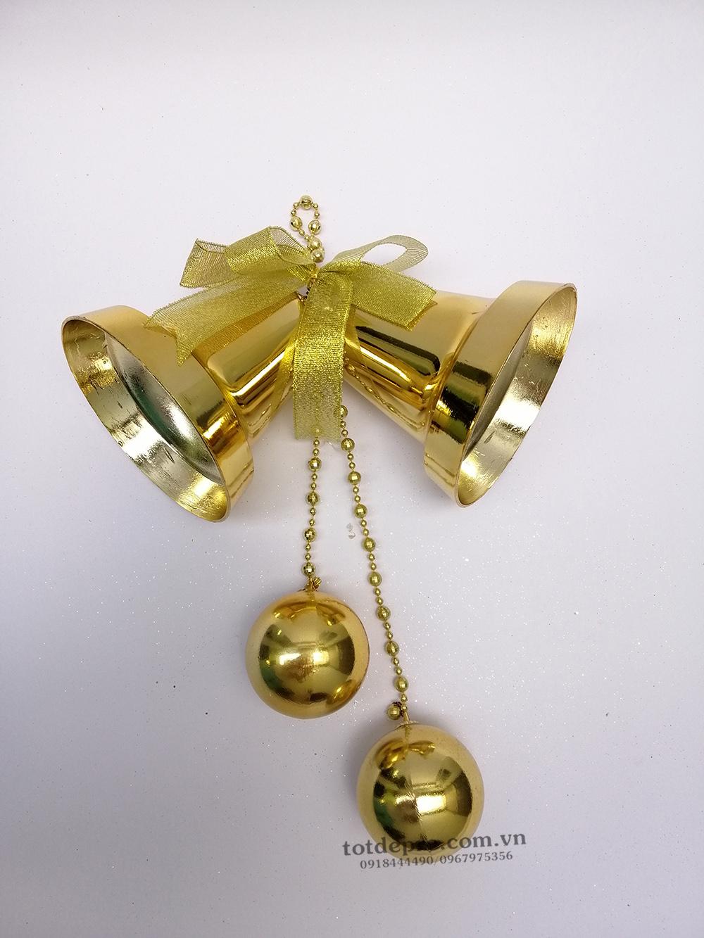 Chùm chuông trang trí Giáng Sinh kiểu trơn bóng đường kính 12cm