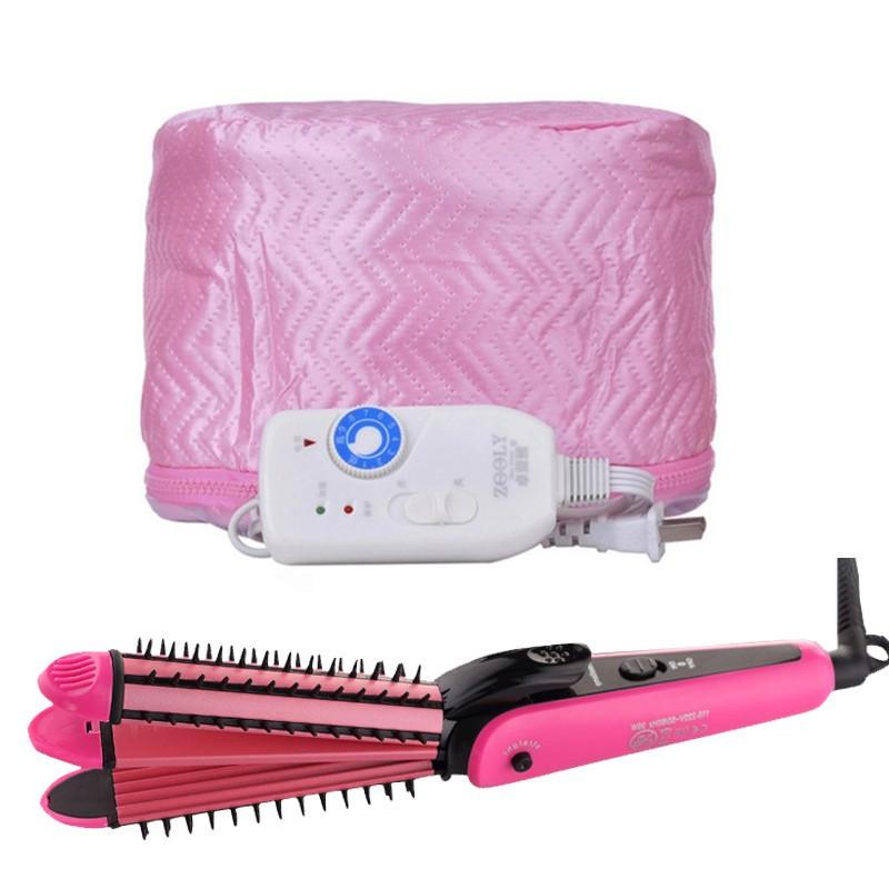 Mũ hấp tóc 9 mức nhiệt + máy làm tóc 3 in 1 nova
