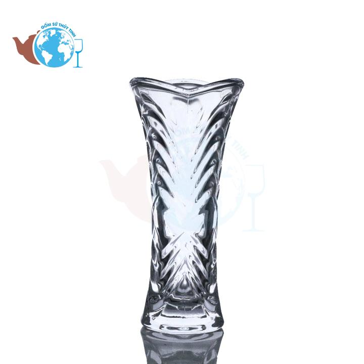 [HCM]Bình bông lọ hoa thủy tinh hoa văn ngẫu nhiên Cao Cấp 18 cm - kiểu dáng sang trọng