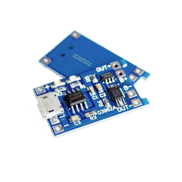 Mạch sạc pin lithium-ion 18650 3.7V TP4056 có bảo vệ.